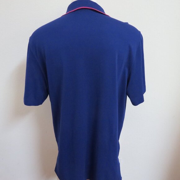 Polo by Ralph Lauren Blue and Pink Men's Polo Shirt - Picture 6 of 9